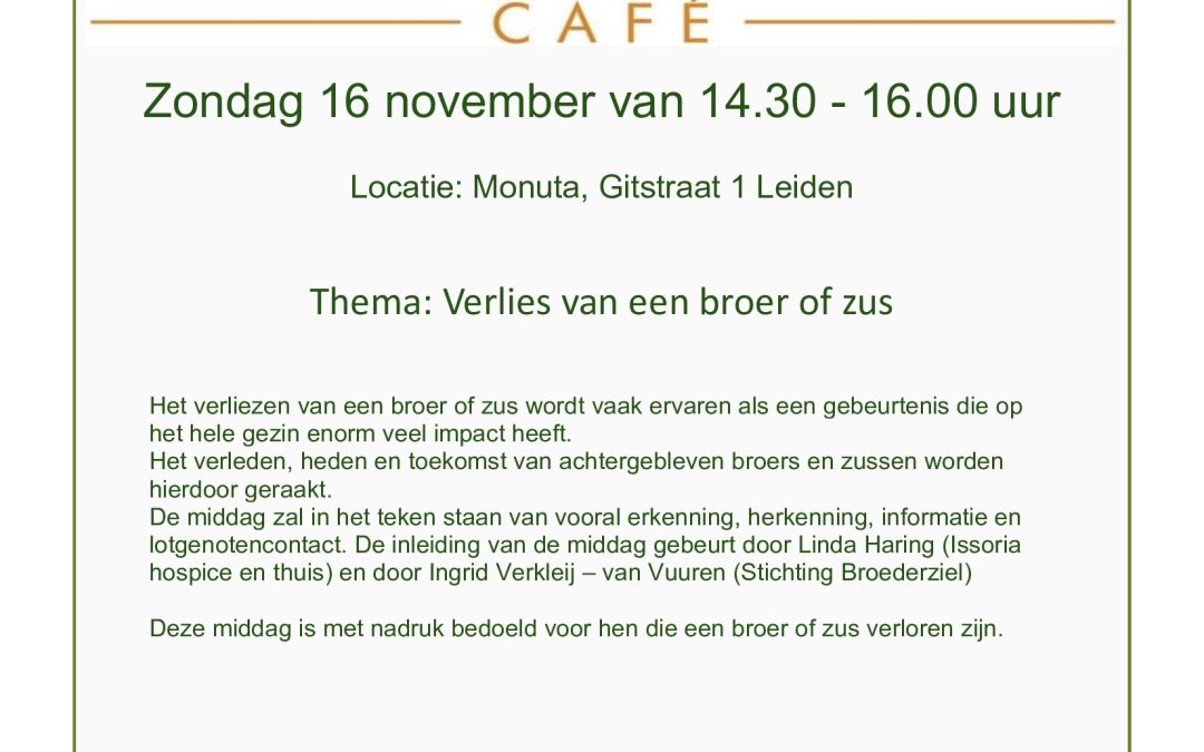 Nabestaanden café november 2025
